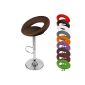 Bar stool - BROWN - chrome and synthetic leather - VARIOUS COLORS