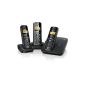 Gigaset A585 Trio - cordless phone DECT (with 3 mobile parts incl charging cradle.) Piano black (Electronics)