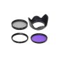 52mm Lens Hood + UV + CPL + FLD filter kit for DSLR Nikon D7100 D7000 D5200 D5100 D5000 D3200 D3100 D3000 D90 D80 D60 LF135 (Electronics)