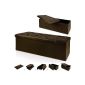 Bench brown 114x40x40cm- Stool ottoman storage bench stool Sitzwürfel (household goods)