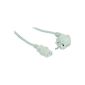 InLine shockproof angled to IEC connector C13 power cord (5m) white (accessory)