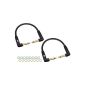 Planet Waves Custom patch cable range by Planet Waves, pack of 2, square, 15 cm (Electronics)