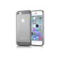 delightable24 Cover TPU Silicone Apple iPhone 5 / 5S Smartphone - Grey Transparent (Electronics)
