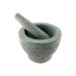 Mortar and pestle (massive mortar natural stone, natural, with Schlegel partially polished), iapyx®