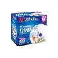 Verbatim DVD-R 16x Advanced AZO + 4.7GB Wide Glossy Printable DVD-blanks 10-pack jewel case (accessory)