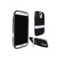 Cover with Stand for cordless King Power Battery - Samsung Galaxy S4 i9500, i9505 LTE - Black / White (Electronics)