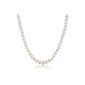 Valero Pearls Classic Collection Ladies chain quality freshwater pearl in 10 mm round white 925 sterling silver 45 cm 340 314 (jewelry)