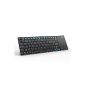 Rii K12 Ultra Thin 2.4GHz Mini Wireless Keyboard (wireless) AZERTY (French version) with Touchpad Mouse Large Size Stainless Steel Lid and Build in Li-ion Rechargeable Battery for Smart TV, Raspberry PI, Mac OS, Linux, Android , XBMC, Windows 2000, XP, Vista 78 (Black) (Electronics)