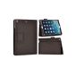 Bingsale Leather Case for iPad Air with flap / stand positioning support and wakes (brown) (Electronics)