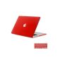 TECOOL® 2 in 1 Frosted Matt Hard Shell Snap-on Case Cover Skins, Red Version US keyboard cover, tranparent EU Version keyboard cover and TECOOL® mouse pad 13-inch MacBook Pro with Retina display Model: A1502 and A1425 (Electronics)