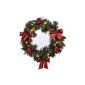 Kranz battery powered LED illuminated door wreath Christmas wreath Christmas wreath with Dekokugeln, lighting