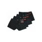 4-pack boxers Microfibre black with streaks of Hombre