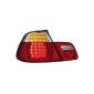 Dectane LED taillights BMW E46 Convertible RB20CLRC 00-07 _ red / crystal 4 parts (Automotive)