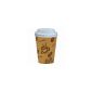 100 pcs. Coffee mug premium coffee to go with lid, cardboard coated 200 ml (Electronics)