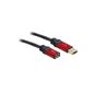 DeLock Premium - USB extension cable - red
