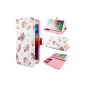 PpIiNnKk Painting Art Design Portfolio PU Leather Flip Case Stand Cover Shell Shell Case Cover for Samsung Galaxy Mini S5 / MS-G800 (Wireless Phone Accessory)