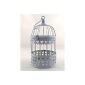 Deco metal birdcage P-9075 white 26 x 14 cm