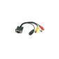 B & A-VGA Adapter to TV S-Video RCA video cable for PC (Electronics)