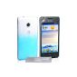 Yousave Accessories Huawei Ascend Y330 Case Blue / Clear Raindrop Hard Cover (Accessories)