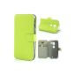 iProtect leatherette case in Book Style Moto X bag light green (Electronics)