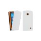 kwmobile® Flip Case Leather Case for Nokia Lumia 630 with convenient magnetic closure in White (Wireless Phone Accessory)