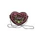 Ladies Dirndl handbag shoulder bag Heart Spatzl XL (25x20 cm) brown (Textiles)