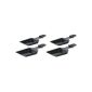 Set of 4 SPRING raclette pans - non-stick coated raclette pans - bearing surface: 8 x 8cm (household goods)