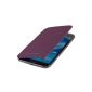 Purple LT Flip Cover for Samsung Galaxy Note 2 N7100 Slim Skin Case Cover protection shell cell phone pocket shell violet (Electronics)