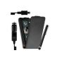 NOKIA C7 *** *** END Case Cover Shell Ultra Leather Black Screen CAPACITIVE PEN + Smartphone + Car Charger Car Auto Express 100% Compatible for NOKIA C7.  (Electronic devices)