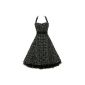 Rockabilly dress 50s polka dot Black Petticoat Dress halter dress evening dress cocktail dress SZ.XS / S / M / L / XL / XXL / XXXL (Textiles)