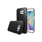 Galaxy S6 Edge hull - Ringke SLIM *** Top Cover And Du Fond *** [BLACK] Fluid Edge Curved Touch Dual Coating Technology Advanced Design All Around Protection Case Cover for Samsung Galaxy S6 Edge (Eco Paquete) (Electronics)