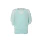 KRISP® chiffon blouse with tank top vest short sleeve 2 in 1 double Stuftig Elegant Party blouse Oversized shell waistband network Blusenshirt Light (textile)