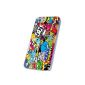 Stickerbomb Colorfull style designer iphone 5 5S Protector Case Back Cover metal and plastic Delete Frame (Electronics)