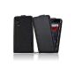 Premium Flip Case Mobile Phone Case for LG E460 Optimus L5 II Wallet Flip Cover Case Cover - ultra thin - magnetic closure in black / black bi-color (Electronics)