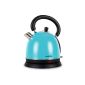 Klarstein stainless steel electric kettle - Wireless Teapot (1.8 liter, 2200W) - Style turquoise retro (Kitchen)