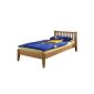 Single Bed SONJA, solid beech, natural 100 x200 cm