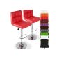 2er SET barstool Bar armchair Stool with upholstered seat (choice of colors)