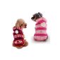 dog clothes reindeer xs pink