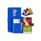 DONZO Wallet Structure Case for LG G2 Blue (Electronics)