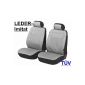 Seat cover slipcover Universal NAPPA leatherette gray / black front seats Mercedes 100 190 A-Class CLK A-Class B-Class E-Class
