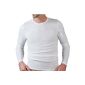 HERMKO 3640 men's long sleeve shirt 100% EU cotton, long-sleeved underwear for men Men's undershirt with long arms (Textiles)