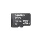 Memory Card SanDisk Ultra 32GB microSDHC Class 10 UHS-I with a read speed up to 30MB / s (032G-G35-SDSDL) (Accessory)