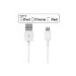 Apple MFi certified USB data cable Charging cable Lightning cable with 8 pin connector for Apple iPhone 5 5S 5C, iPad 4 4th generation, iPad Mini, iPod Touch 5 5th generation and iPod nano 7th generation - 1.0 m (electronic)