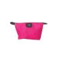 Simple waterproof makeup bag Cosmetic / Travel / Pencil - Shocking Pink (Electronics)