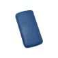 Suncase Original Genuine Leather Case with retreat function for Samsung Galaxy S4 i9505 full grain-blue (accessory)