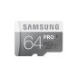 Samsung Memory 64GB PRO microSDXC UHS-I Grade 1 Class 10 Memory Card Memory Card (up to 90MB / s data transfer rate) with SD adapter (accessory)