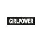GIRL POWER 2xLogos large white / reflective for Julius K9 / Logo Velcro Logo Exchange Logo K-9 Powerharness + IDC (dishes sizes: "1", "2", "3" and "4") - Format: 5 x 16 cm (Misc.)