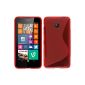 Silicone Case for Nokia Lumia 630 - S-style red - Cover PhoneNatic ​​Cover + Protector (Electronics)