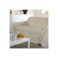 Bedspread Plaid Throw Sofa union Carrione 210x280 cm Ecru marbled