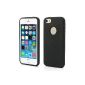 iProtect silicone sleeve textured iPhone 5 5S sleeve black (Electronics)